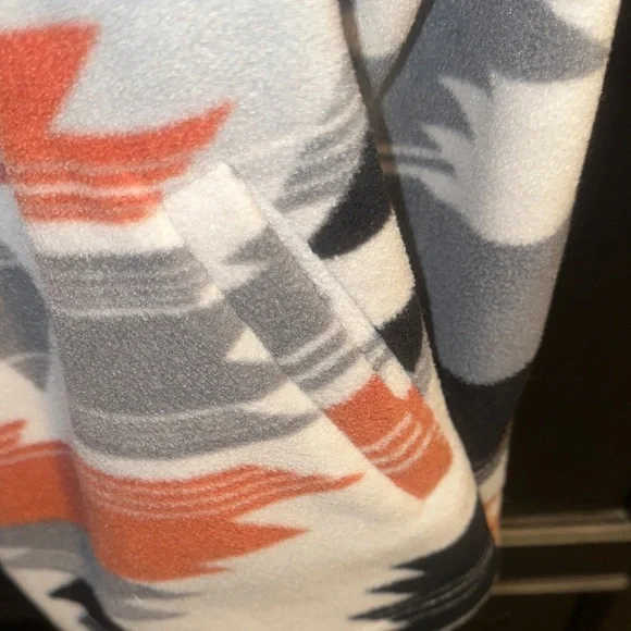 Lg Blue BWomen's Patterned Jacket - Orange, Black, White - Picture 5 of 6